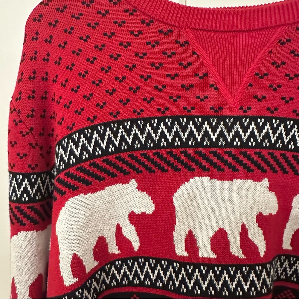 Men’s Chaps Red Polar Bear Crewneck Sweater, Size XL, NWOT - Picture 3 of 6